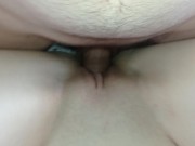 Preview 3 of Cum flows from her wet pussy, cum inside her