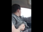 Preview 4 of Playing and sucking wife's tits on car ride