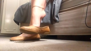 jeu de chaussures plats avec anklet sexy