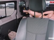 Preview 4 of FuckedInTraffic - Katie Sky Blonde Czech Teen Gives Driver A Good Fuck