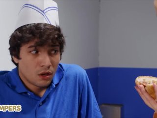 Lil Humpers - Linzee Ryder Sees That Ricky Spanish Is Too Full Of Cum To Do His Job & Helps Him screenshot number 2