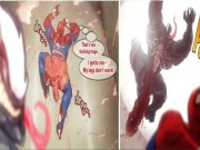 Preview 3 of Spiderman Cum Inflation - Spiderman X Venom Belly inflation Hentai