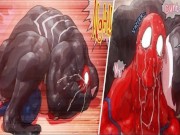 Preview 6 of Spiderman Cum Inflation - Spiderman X Venom Belly inflation Hentai