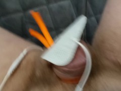 Electro torture my tiny spun worthless penis for hours