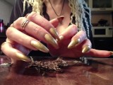 Golden sharp nails