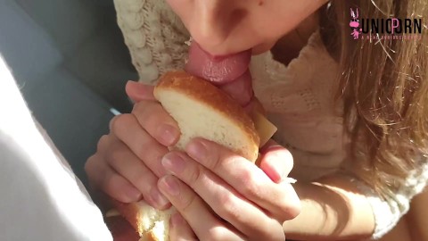 MY SANDWICH IS BEST WHEN IT TASTE OF HIS COCK | USING CHEESE TO GET CUM | FOOD FETISH PLAY