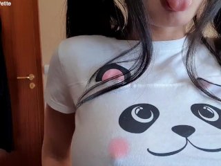 Nerdy Asian Latina Boobs Wet Shirt Rides
