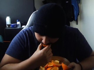 Male SoloEating Fruit and Talking About His Day(s)#2