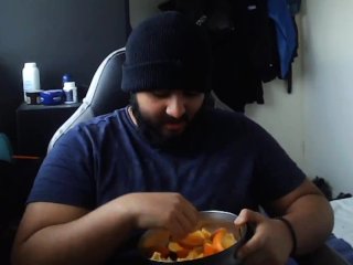 Male Solo Eating_Fruit and Talking About His Day(s) #2