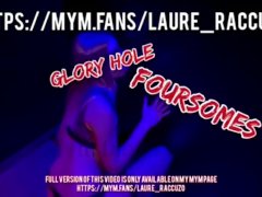 Laure Raccuzo - Elle suce en GloryHole et se fait arroser de sperme !