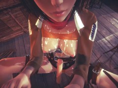 [ATTACK ON TITAN] POV You found Mikasa at the bar (3D PORN 60 FPS)