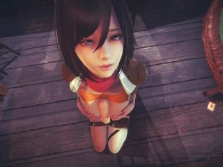 [ATTACK ON TITAN] POV You found Mikasa at the bar (3D PORN 60 FPS)