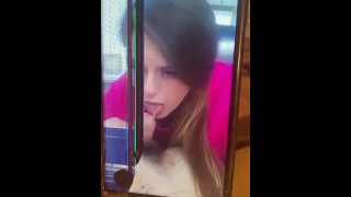 Sloppy blowjob from beautiful girl