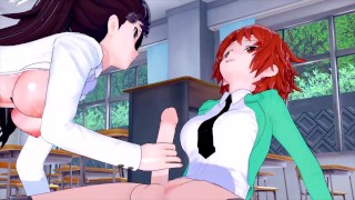 FUTA MAHOUKA KOUKOU NO RETTOUSEI CHIBA ERIKA X FUJIBAYASHI KYOUKO (3D HENTAI)