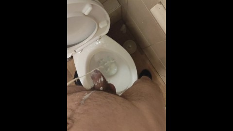 Pouring milk on my cock while pissing and more piss!