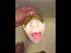 I finally pissed in a glass and poured it into my mouth capturing it on video and slow motion