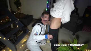 Crunchboy 来自美国宇航局的真正宇航员在夜间户外性交凯文大卫