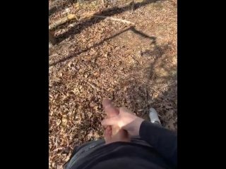 Jerking Off outside at the Lake