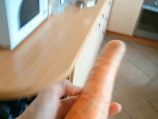 Kozzy fucks with a thick carrot (teaser, custom video)