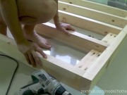 Preview 2 of DIY bed part 11 Assembling the frame + Bonus fuck