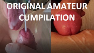 amateur CUMPILATION - cumshot COMPILATION on a naughty milf with big boobs