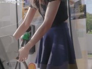 Preview 1 of Teaser - A quick Flashing at the Petrol Station - Moriya Exhibit