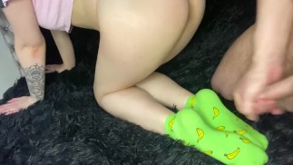 Cum on socks 