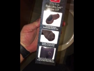 FTM Transgender - First Time using a Stand to Pee hollow silicone packer device just to demonstrate