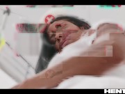 Preview 1 of Real Life Hentai - Nurses Canela Skin takes care of huge dildos and get covered in heavy cum