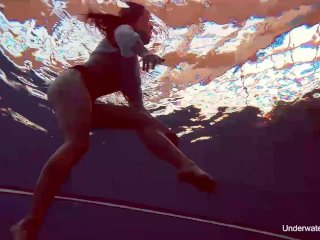 Underwater swimming babe Alice Bulbul