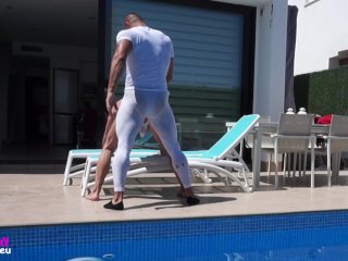 fuxcking in white wet spandex