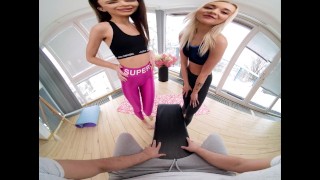 Banging Flexible Babes Jenny Doll and Marilyn Sugar On Yoga Class VR Porn
