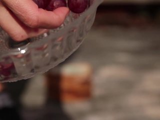 Here is your breakfast, enjoy!  Crushing Moldy Bread With Grape