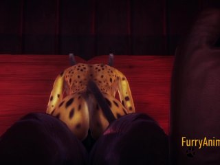 Furry Hentai - POV_Cheetah Footjob And Fucked By_A Beast