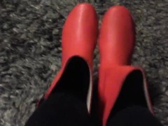 Squeaky Red Boots