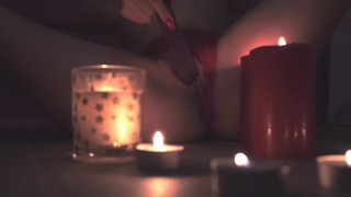 4K Candles Vibrator And Orgasm Kira Loster