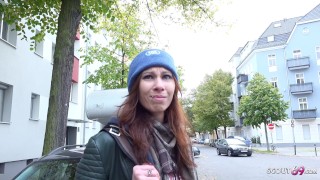 GERMAN SCOUT - ROUGH ANAL SEX FOR SKINNY GINGER LANA AT PICKUP CASTING IN BERLIN