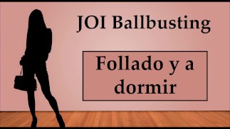 (In Spanish) JOI Ballbusting Anal and a with a
