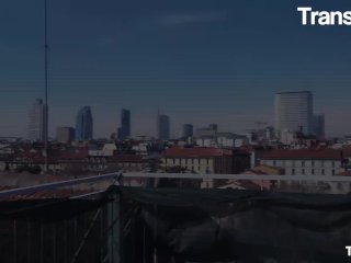 TransBella - Melissa Pozzi Big Tits Brazilian Tranny Steamy Anal Sex With Italian Stud