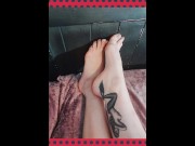 Preview 4 of Solo Foot Fetish Worshipping Compilation // Tattoos // Feet // Ankles // Freshly Painted