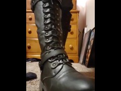 Squeaky Leather Combat Boots 2