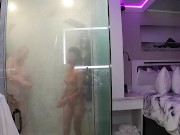 Preview 6 of Vlog: Sex Club Getaway & Shower Blowjob (Part 1)