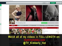 Sexy Tranny in Lack Leather Leggins! Cumshot directly on his feets!