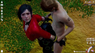 Honey Select 2:Passionate sex with Ada Wang in the park