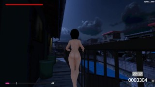 Рошуцу [SFM Hentai game], эпизод 1, японская девушка-эксгибиционист, обнаженная на улице