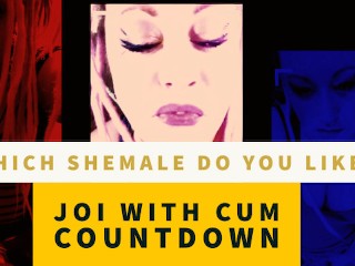 3-weg Shemale JOI Met Metronoom En Cum Countdown Voor Hetero Kerels