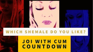 Straight Dudes Can Enjoy A Three-Way Shemale JOI With A Metronome And A Cum Countdown