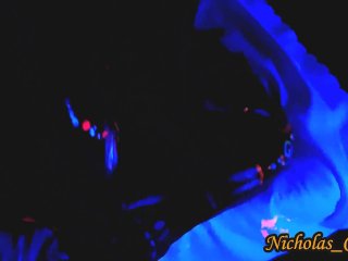 Real Couple Fucking Hard in Neon Doggy Style POV Cum Shot - Mister Cox Productions