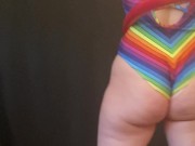 Preview 4 of Hula hooping rainbow PAWG chillin on a Saturday