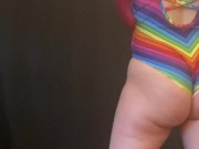 Preview 5 of Hula hooping rainbow PAWG chillin on a Saturday
